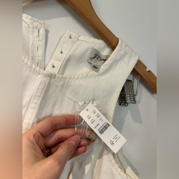 NWT J Crew white denim dress with pockets!! - Picture 2 of 12